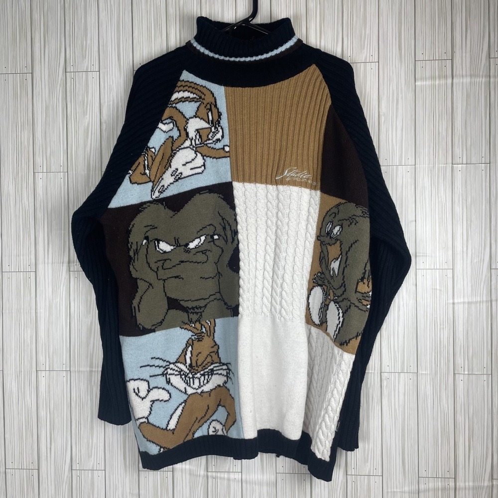 VINTAGEStudio Southpole Looney Tunes Gossamer Bugs Bunny Turtleneck Sweater XXXL